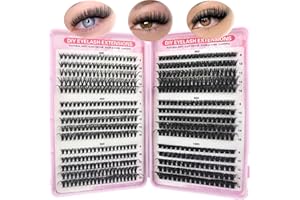 ZDHSOY 580pcs Cluster Lashes - Individual Eyelashes/Natural Eyelash Clusters D Curl Lashes 8-16MM Soft & Fluffy Thick Volume DIY Russian Lash Extensions (30D+40D+50D+60D+80D+100D)