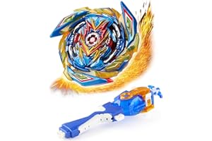 Desamvap Bey Battling Tops Burst SuperKing Booster B-163 Brave Valkyrie EV' 2A avec lanceur de lame Bey et Grip Battle Game Set Right Spin DB Layer System Gyro Jouets Cadeaux pour enfants garçons