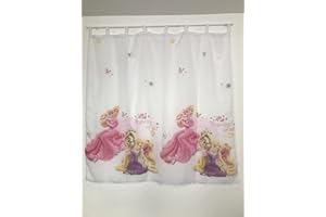 VWPEYY Tenda in voile con motivo principessa Rapunzel rifinita con passanti (225 cm, 250)