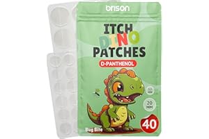 Brison Bug Bite Itch Patches - 40 Counts Insect Mosquito Stickers Natural D-Panthenol Formula Indoor Camping Essentials for Kids Adults