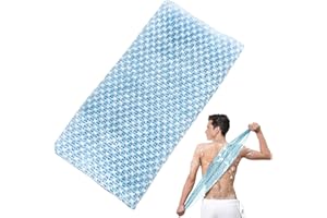 ELNX 1 Toalla Exfoliante, Toalla de Ducha Exfoliante Larga, paño Exfoliante Antibacteriano, para Mujeres y Hombres, Ideal para Limpiar, enjabonar y Eliminar Piel Muerta en SPA (Azul)