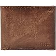 Fossil Men's Derrick RFID-Blocking Leather Bifold Wallet with Flip ID Window for Men