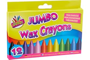 ART BOX Artbox 12 jumbo size wax crayons set of 12 assorted colours