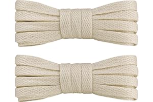 7STROBBS 2 Paar Premium Schnürsenkel Flach 8mm Breite Ersatz Schuhbänder Sneaker Shoelaces aus Polyester für Sportschuhe Laufschuhe Turnschuhe