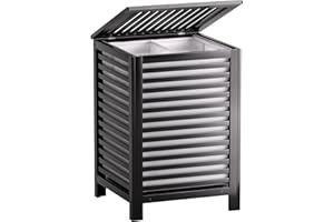 SMIBUY Podwójny kosz na pranie z pokrywką, Bambusowy kosz na pranie 120L z wyjmowaną torbą na wkładkę, 2-sekcyjny sortownik na pranie, łazienka, sypialnia (czarny)