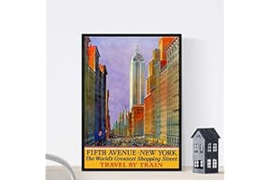 Nacnic Affiche Vintage Affiche Vintage Amérique. Fifth Avenue, New York. Format A3