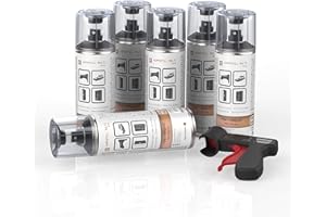 ‎AUPROTEC AUPROTEC Haftgrund Füller AUPROFILL MULTI Filler Grundierung für Autolack Primer Spray grau 6x 400ml + 1x Original Pistolengriff