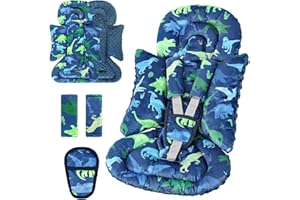 TANOFAR Car Seat Head Support Baby - Infant Car Seat Insert for Newborn Girls Boys - Soft Carseat Head Support for Infant - Newborn Carseat Insert for Car Seats, Strollers, Swings, Bouncer (Dinosaur)