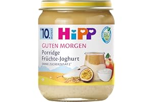 HiPP Bio Guten Morgen Porridge Früchte-Joghurt, 160g, 6er Pack (6x160g)
