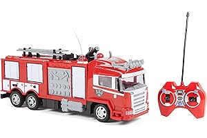 World Tech Toys 34980 Feuerwehrauto – Fernsteuerung Light up Lights & Shoots Water