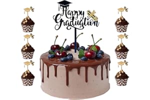 CNROSE Decoración para tarta de graduación, decoración para tarta de graduación, decoración para tarta de graduación 2022, decoración de graduación, 10 piezas, decoración para tarta de graduación, decoraci