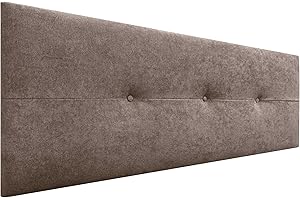 DHOME Testiera in similpelle o in tessuto AQUALINE Pro Testiera imbottita Letto di lusso (Tessuto Marrone, 160cm (Letto 150/160))