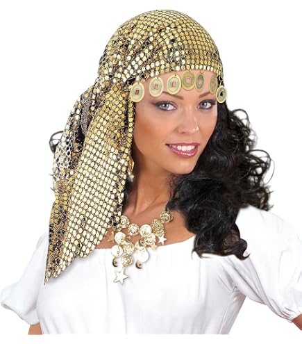 Danzatrice Del Ventre Costume Hifot Set 4 Gioielli Danza Del Ventre - Collana, Orecchini, Bracciale E Catena Per Capelli Set Gioielli Stile Bohémien - 6