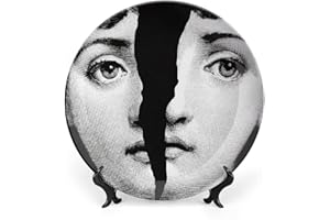 SKYRUG Lina Cavalieri - Piatto decorativo Fornase per il trucco del viso, decorazione da appendere alla parete, con staffa e speciale gancio a molla, stile - 48,5 cm