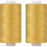 Simthread Sewing Thread Quilting Yarn Affordable All-Purpose Thread 2 Golden Brown - 400 Yards/Spool Polyester 100%