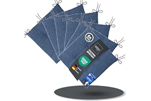 LILENO HOME Lot de 6 coussins de chaise bleu foncé 40x40x4,5 cm chaise de jardin cuisine salle à manger confortables résistants aux UV intérieur extérieur