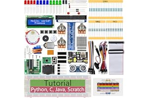 Freenove Ultrasonic Starter Kit for Raspberry Pi 5 4 B 3 B+ 400 Zero 2 W, 820-Page Detailed Tutorial, Python C Java Scratch Processing Code, 171 Items, 108 Projects (Raspberry Pi NOT Included)