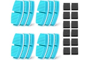 Giotohun Filtry do fontanny wodnej dla kotów: 12 węgla + 12 pianek - oczyszcza wodę, zamiennik do fontanny akumulatorowej B1