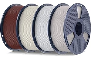 ‎SUNLU SUNLU High Speed Marmor PLA Filament Bundle, 600 mm/s Hohe Geschwindigkeit PLA 3D Druckerfilament, 4kg Gesamtgewicht, 1kg pro Spule, 4er-Packung, Marmor-(Kaltweiß + Hellgrau+Kastanienbraun+Ziegelrot)