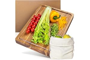 Schwarzwald Spirit Schneidebrett Holz Groß - Massiv Holzbrett für Küche - Extra Dickes Schneidbrett, Küchenbrett, Käsebrett, Brotschneidebrett, Hackbrett (41x31cm)