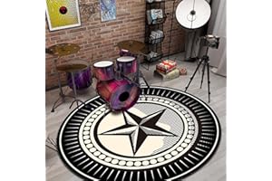 GUOYOOCC Tappetino Insonorizzato,Tappeto per Batteria,Drum Carpet per Batteria Elettronica,Assorbimento degli Urti Antiscivolo Pad,Drum Tappeto,per Musica Pratica E Performance,Insonorizzato Tappeto Batteria