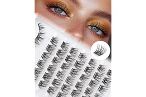 ‎SILIGLI Cluster Lashes Eyelash Extensions Mixed 12-14 mm Individual Eyelashes D Curl Individual Eyelashes Natural Prefabricated Left and Right DIY Lash Extensions Siligli 8 Pairs