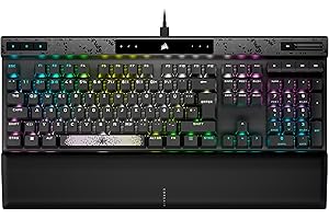 ‎CORSAIR CORSAIR K70 MAX RGB Magnetisch-Mechanische Kabelgebundene Gaming-Tastatur - MGX Einstellbare Schalter, SOCD und Rapid Trigger, PBT Double-Shot-Tastenkappen, Schalldämpfung, 8000Hz, QWERTZ DE - Grau