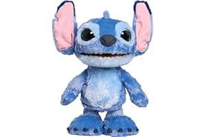 Just Play Peluche Stitch Interactive de Disney de 43 cm de Haut, Plus de 100 Sons et réactions, Un Stitch Plus Vrai Que Nature, Jouet pour Enfants de 3 Ans et Plus