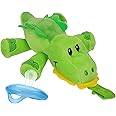 Nuby Calming Natural Flex Snuggleez Pacifier with Plush Combo Set for Cuddling with Comfort, Alligator