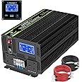 Novopal 4000W Pure Sine Wave Inverter 24V DC to 240V AC Power Converter with LCD Display,2 UK Outlets,1 USB,16.4FT Remote Control for RV,Truck Driver,Boat,Camping,Home,Travel