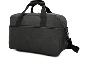 RAYKONG Ryanair Borsa da Cabina 40x20x25 cm Bagaglio da Viaggio Borsa da Cabina per Aereo a Mano Cinghia Regolabile con Rinforzo per le Spalle.(Cab-1-Nero)