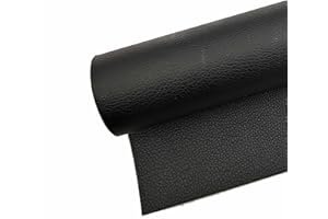 Surriba Kunstleder Selbstklebend, Kunstleder Flicken Lederpatches Eeparaturset für Ledersitz Motorrad Sitzbank Auto Leder Gaming-Stuhl 50 * 120cm Art Schwarz