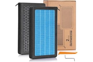 Spurtar Filtr Powietrza HEPA do Tesli Model 3 Model Y 2016-2025, 2 Sztuki Filtrów Powietrza Kabinowego z Węglem Aktywnym do Tesli