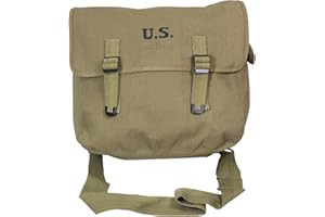 Epic Militaria Reproduction WW2 US M1936 Olive Drab Musette Sac à bandoulière et bandoulière, vert olive, Taille unique