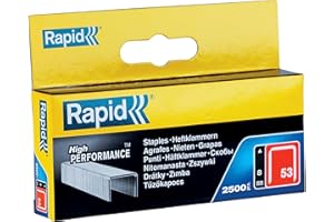 Rapid High Performance Staples, No.53, Leg Length 8 mm, 11857025 - 2500 Pieces