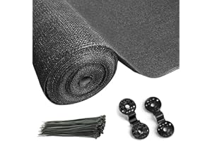 FB FunkyBuys Garden Screening 1x10m for Outdoor Protection - Privacy Screen & Summer-friendly Privacy Netting for Balcony & Patio - Tear Resistant Windbreak Fence Screening ANTHRACITE, 90gsm
