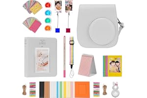 ZUIKAKU 14 in 1 Mini 12 Zubehör Kompatibel mit Fujifilm Instax Mini 12 Sofortbildkamera. (Weiß)