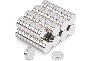 MAGXCENE Neodym Magnete Extra Stark，80 Stück Magnet Mini Rund 6 mm x 2 mm Kühlschrankmagnete, Magnete Klein, Starke Magneten für Kühlschrank, Whiteboard, Büro, Basteln, Zuhause