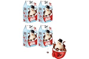 Wawi Oh Wow Chocolate Melting Snowman gefüllt mit Milch Schokoladen Chips und Mini Marshmallows 75 gr x 4