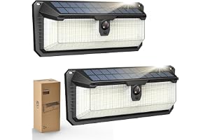 Philips Solar Lights Motion Sensor Outdoor, 258 LEDs Solar Powered Security Lights, 3 Lighting Modes, Waterproof Wall Lights 