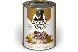 SOUL PET Doggy Dog Paté Lot de 6 boîtes de 800 g de Nourriture Humide pour Chien avec Huile de Saumon et Moule aux orles Verts avec Kart of Made in Germany