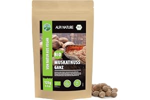 Alpi Nature Muskotnöt Hel BIO 125g, Ekologisk Hel Muskotnöt 20-30mm, ca 15-30 Stycken per Påse
