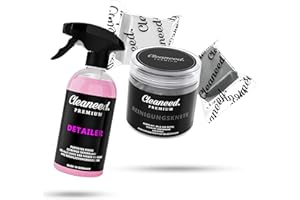 ‎CLEANEED Cleaneed Premium Reinigungsknete Auto Doppelset + Detailer Bundle [2X 100g Auto Knete Set - Mittel & Mild + 500ml Detailer als Gleitmittel] – Schonende & einfache Lackreinigung
