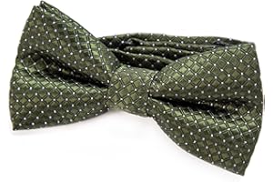 DonDon pajarita noble para niños chico - combinada y ajustable 9x 4,5 cm - de color azul - brillada con argénteo puntos