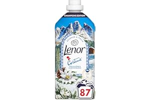 Lenor Ammorbidente Lavatrice Concentrato, 87 Lavaggi, Champions Edition, Cortina, Stella Alpina e Muschio Bianco, Profumo autentico di lunga durata