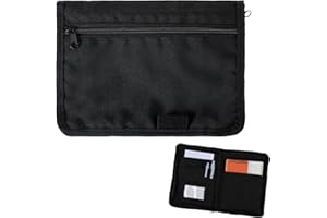 AOZUO Carpeta para vehículos Carpeta para documentos A5, 24 x 17,5 cm Organizador de guantera para automóvil con múltiples compartimentos, para guardar cheques, facturas, recibos y billetes