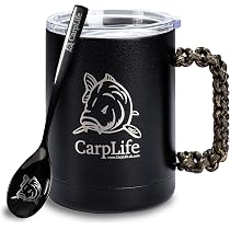 Cucchiaio Da Pesca CarpLife Tazza Termica Da Pesca Con Cucchiaio - Acciaio Inox Per Bevande Calde E Fredde Mug Pescatore Acciaio - 5