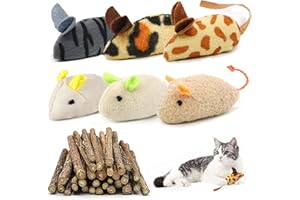 BOW CALICO 30 Palitos de Catnip para Gatos,6Pcs Hierba Gatera Juguete, Juguete para morder para Gatos Natural Matatabi Dental,Adecuado Juguete para Gatos de Interior