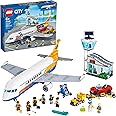 LEGO City Passenger Airplane 60262, with Radar Tower, Airport Truck with a Car Elevator, Red Convertible, 4 Passenger and 4 Airport Staff Minifigures, Plus a Baby Figure, New 2020 (669 Pieces)