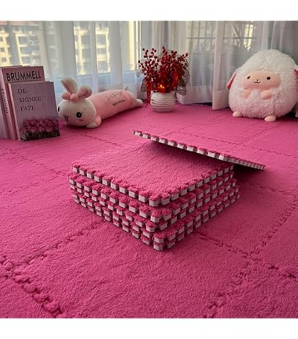 Lot De 12 Tapis En Mousse Emboîtables - 30x30x1,25 Cm - Noir, Pour Salon, Chambre, Salle De Jeux - Faciles à Nettoyer